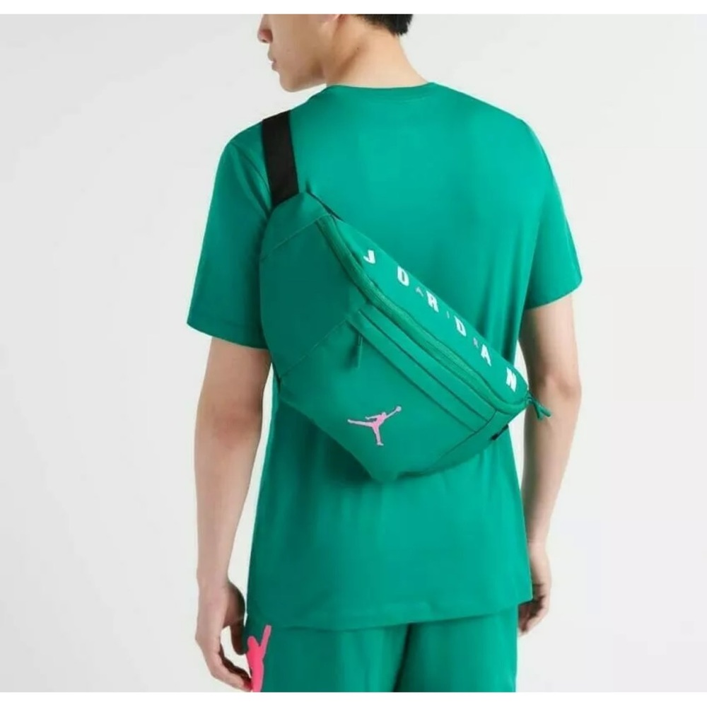 Nike Air Jordan Retro Jumpman Crossbody Oversized Waist Fanny Pack Green  - NEW